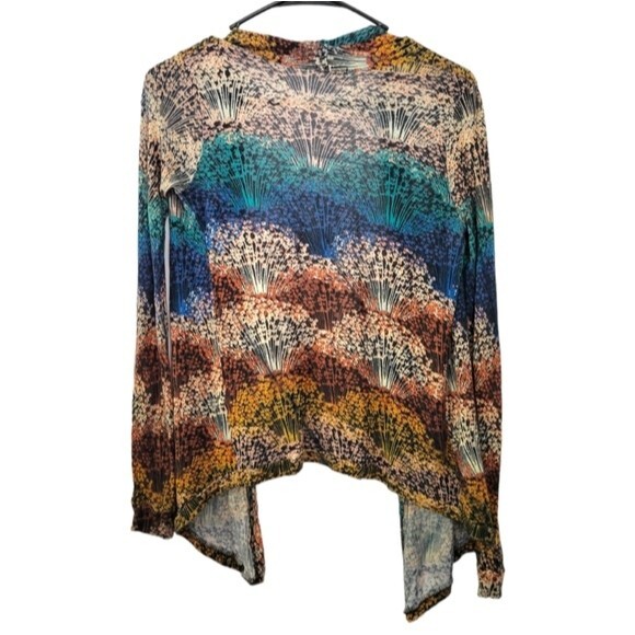 Urban Outfitters Kimchi Blue Multicolor Abstract Floral Cardigan Sweater Size S - Picture 2 of 5